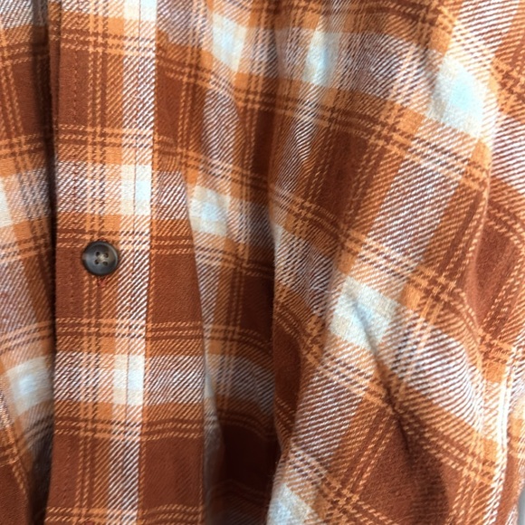 Gap and Old Navy Flannels size 10-12, green flannel, orange flannel - Picture 3 of 8